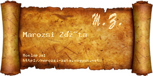 Marozsi Zéta névjegykártya