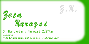 zeta marozsi business card